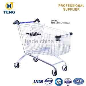 Four Wheels Supermarket Metal Shopping Cart Trolley thumbnail-2