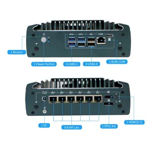 Micro Firewall Appliance Intel Core i5 1245U i7 1265U Soft Router 6 x 2.5GbE I225-V B3 Mini PC DDR4 RAM HDMI2.1 DP1.4A OPNsense thumbnail-5