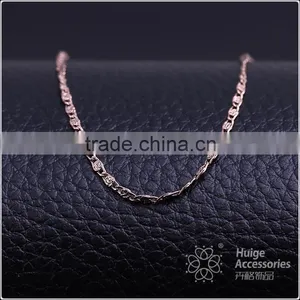 Wholesale Rare Coffee Gold Plated Flat Chain Jewelry Chain Decorative Chain Necklace thumbnail-1
