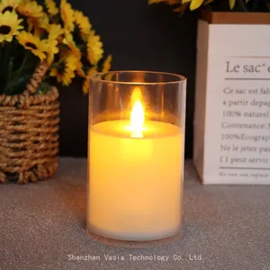 7.5cm Diameter 10/12.5/15/17.5/20cm Height Battery - Operated Led Flameless Tealight Candle, Flickering for Wedding, Home, Bar & Christmas Decor thumbnail-4