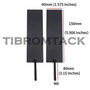 Titanium Anodes With M8 Screws 2PCS, MMO Ruthenium-Iridium Coated Titanium Anode Plates thumbnail-3