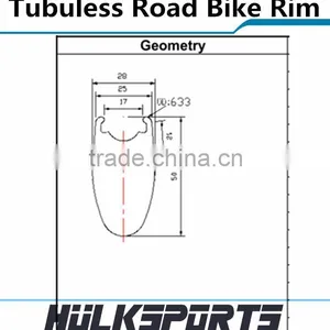 2016 Top Sale 25mm Width Carbon Clincher Tubuless Wheel 700C Carbon Fiber Bike Wheels 50mm Depth Carbon Road Bicycle Rim thumbnail-5