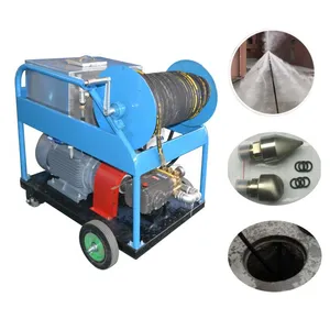 Manufacturer's New 200bar Electric Gasoline Sewer Jetter High-Pressure Water Jet Sewer Cleaning Machine Ready for Shipping thumbnail-2