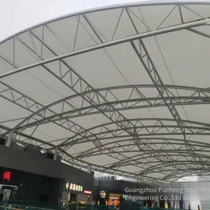 Exported Grid Structure and Membrane Structure Rain Shelters, Membrane Structure Landscape Shelters for Scenic Spots and Gardens, More Favorable Prices for Membrane Structure Gates in Residential Areas, Toll Booths and Charging Rain Shelters thumbnail-2