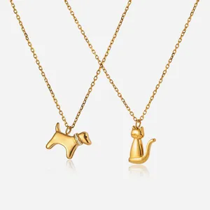 18K Gold Plated Thin Chain Necklace Set With Star Stud Earrings Dragonfly Charms thumbnail-4