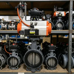 Marine Wafer Pneumatic Butterfly Valve With Solenoid for Seawater Cooling Systems, GB/T3036-94 thumbnail-1