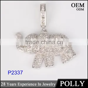 OEM Mirco Pave Diamond 925 Sterling Silver Fashion Pendant Jewelry Wholesale thumbnail-1