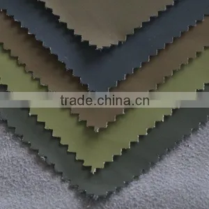 100% Polyester Suede pu Nubuck Fabric for Down Coat thumbnail-1