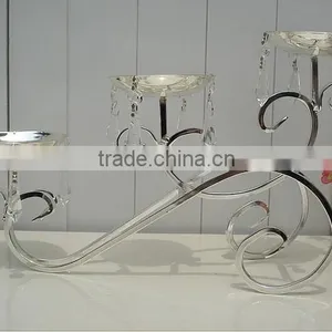 AN363 ANPHY European Style Fashion Real Silver Plating Wedding Household Bar Decoration Three Heads Candlestick Holder Display thumbnail-1