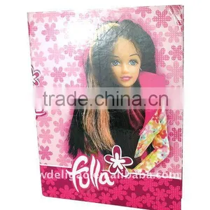 Color Cartoon Printed Art Paper Wrapping O Ring Binder Desktop File Folder for Office Stationery Cardboard A4 or FC Size thumbnail-1