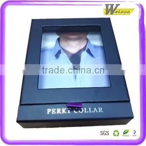 Factory Price Magnetic Flip Cardboard Gift Box With Transparent Window and Ribbon thumbnail-3