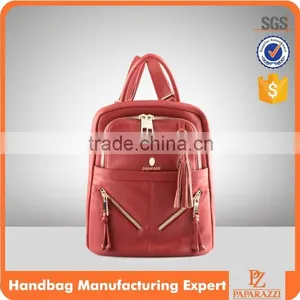 3980 Woman Backpack Zip Closure Fashion pu Handbag Factory thumbnail-1