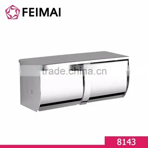 Hotel Bathroom Design Double Stainless Steel 304 Paper Roll Holder thumbnail-1