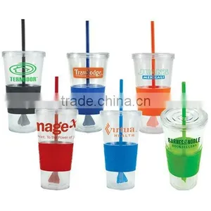 20oz Acrylic Double Walled Acrylic Tumbler With Straw thumbnail-1