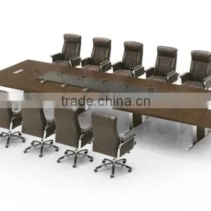 DT-08-1 MDF Meeting Table for 12 Persons Stainless Steel Frame for 6M Conference Tables for Sale Quality Choice thumbnail-2