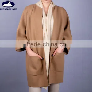 Ladies' C Neck Two Sided Cardigan Fashion Style CWSW15101109L thumbnail-1