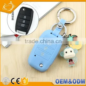 Silicone Cover Car Key Fob Holder Shell Flip Remote Key Case For KA Rio Sorento Sportage Picanto Soul Amanti K3 thumbnail-5