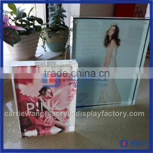 Yageli Factory High Clear Two Side Large Acrylic Cube Photo Frame 2017 thumbnail-5