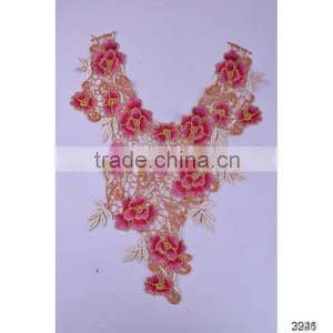 Wholesale Embroidery Water Soluble Lingerie Collar Lace Neck Lace thumbnail-1