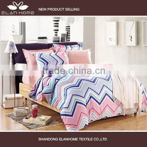 100% Cotton China Supplier New Fresh Style Stripe Design Bed Sheet thumbnail-1