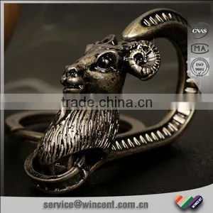 Chinese Zodiac Personalized Metal Souvenir Sheep Keychain thumbnail-3