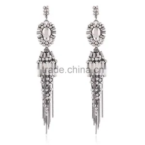 2016 A-bomb Wholesale Fashionable Golden Beaded Tassel Earrings thumbnail-4