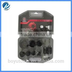 9pcs Carbon Steel Hole Saw Set for Wood Cutting thumbnail-1