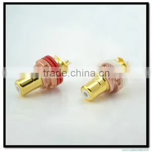 Audiocrast AS-103(G) High End Gold RCA Female Audio Plug RCA Socket RCA Chassis thumbnail-1
