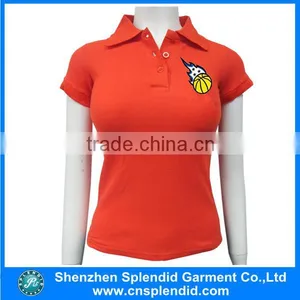 Custom Wholesale Comfortable Lady Polo Shirt thumbnail-3