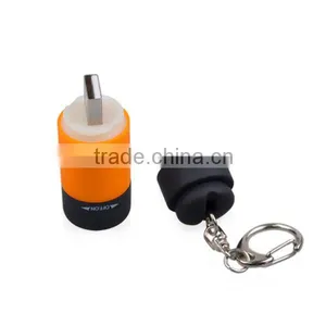CE Certification ABS Colorful USB Rechargeable MINI LED Torch thumbnail-2