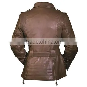 Leather Media Motorcycle Jacket for Women thumbnail-2