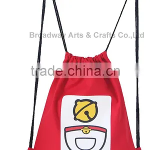 Canvas School Bag Drawstring Backpack Bag thumbnail-1
