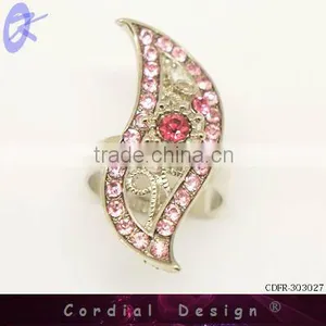 Hot Sale Wholesale S Shape Rhinestone Ring thumbnail-1