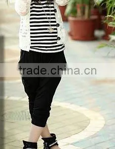 Children's Fashionable Black Cotton Harem Pants thumbnail-1