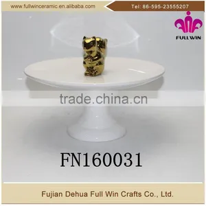 3D Electroplating Squirrel Shaped Ceramic Cakestand Plate thumbnail-1