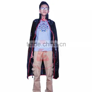 Halloween Party Sexy Mens Cape Coat Long Black Plastic Cape Vampire Cape thumbnail-3