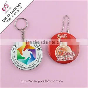 Salable Promotional Pocket Tinplate Mirror Keychain thumbnail-5