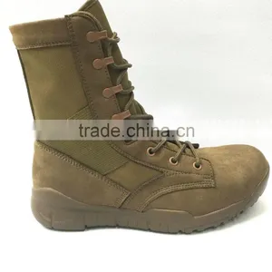 Yiwu Army Lightweight Leather Tan Fashion Tactical Military Combat Boots thumbnail-1