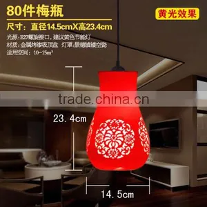 Led Light Down Light Suspension Drop Lamp Chinese Style Ceramic Loft Red Pendant Light Coffee Bar Restaurant Kitchen Lights thumbnail-6