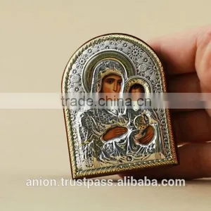 Greek & Russian Orthodox Wooden Icon. Mother God. thumbnail-6