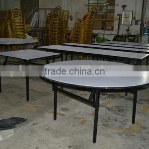 Half Round Folding Dinning Table for Restaurant thumbnail-2