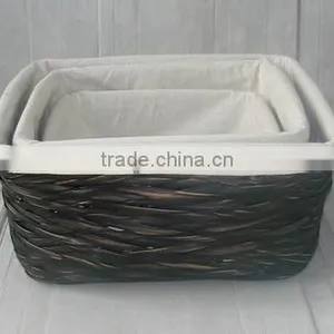 Vietnam Bamboo Basket With Liner thumbnail-1