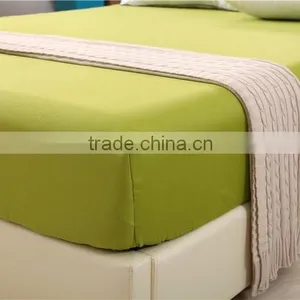 100% Cotton Fitted Sheet Green thumbnail-2