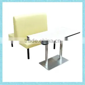 PU Material Restaurant Dining Sofa and Table thumbnail-1
