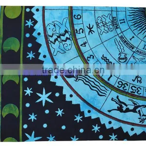 Sanganeri Printed Mandela Tapestry Wall Decor Throw Table Cover 100% Cotton Bedspread Indian Jaipur Manufacturer & Wholesaler thumbnail-1