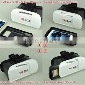 3D VR Box Virtual Reality Headset Adjust Cardboard ABS and Spherical Resin Lens for Iphone Lens thumbnail-4