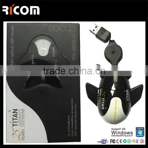 Factory USB Optical Airplane Shape Cute Mouse For Promotional Gift thumbnail-3