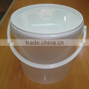 Clear Plastic Bucket Pail With Lid 1 Gallon/ 1 Gallon Clear Plastic Bucket Pail With Lid thumbnail-1