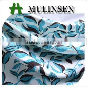 Mulinsen Textile Stretch Printed Fabric Wth Twist, Cheap Polyester Satin Fabric thumbnail-1