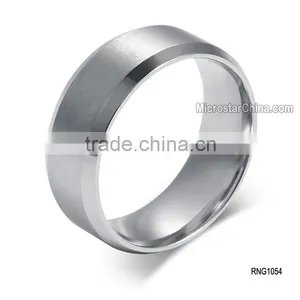 6MM Titanium Brushed Wedding Stainless Steel Solid Ring thumbnail-1
